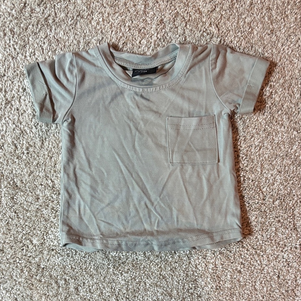 Little Bipsy Gray Short Sleeve Tee with Pocket